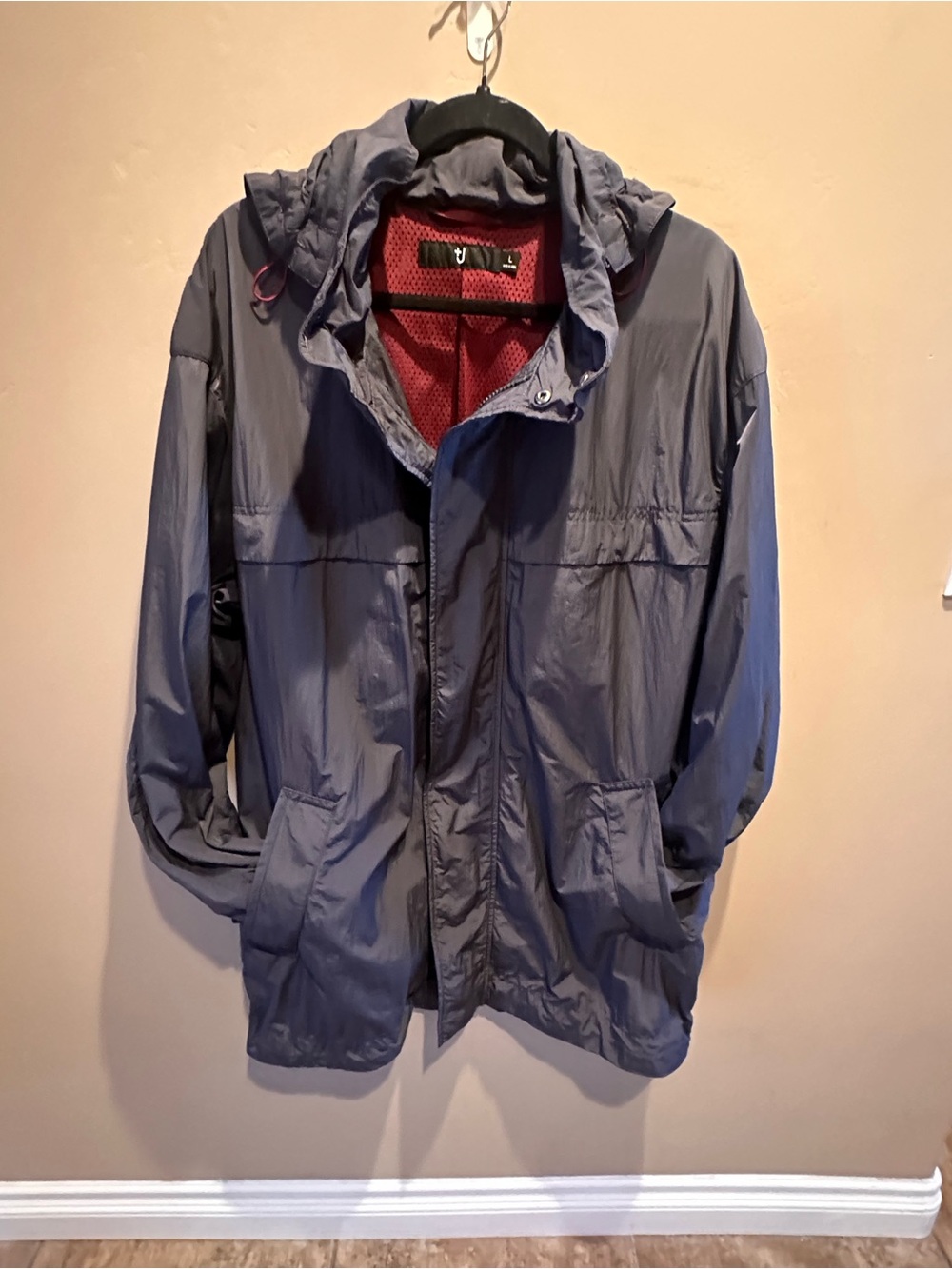 Uniqlo x Jil Sander +J Oversized Hooded Raincoat Windbreaker Gray Jacket L